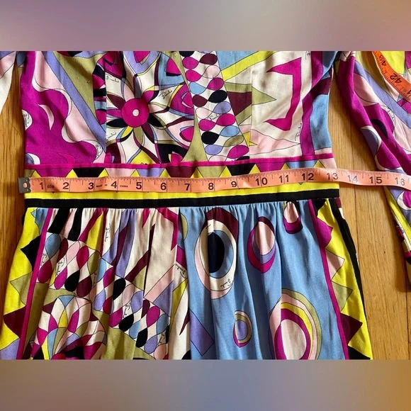 60s Vintage Pucci Silk Midi Dress - Picture 10 of 13
